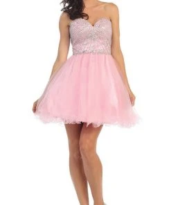 May Queen - Bejeweled Sweetheart A-line Evening Dress Short Dresses 16 May Queen - Bejeweled Sweetheart A-line Evening Dress Short Dresses