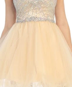 May Queen - Bejeweled Sweetheart A-line Evening Dress Short Dresses 11 May Queen - Bejeweled Sweetheart A-line Evening Dress Short Dresses