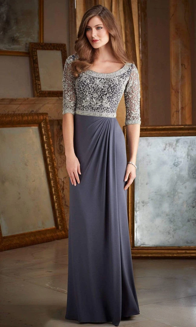 MGNY By Mori Lee - 71401 Beaded Jersey Fitted Dress 5 MGNY By Mori Lee - 71401 Beaded Jersey Fitted Dress