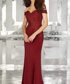 MGNY By Mori Lee - 71616 Embroidered Off-Shoulder Trumpet Dress 10 MGNY By Mori Lee - 71616 Embroidered Off-Shoulder Trumpet Dress