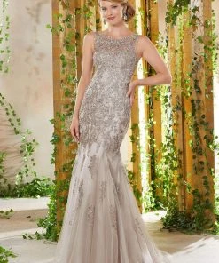 MGNY By Mori Lee - 71907 Beaded Embroidered Bateau Mermaid Gown 7 MGNY By Mori Lee - 71907 Beaded Embroidered Bateau Mermaid Gown