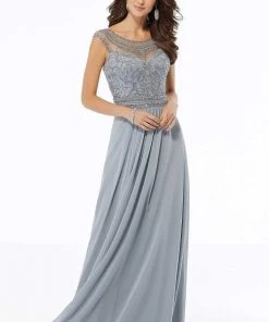 MGNY By Mori Lee - 72104 Beaded Scoop A-Line Dress 10 MGNY By Mori Lee - 72104 Beaded Scoop A-Line Dress