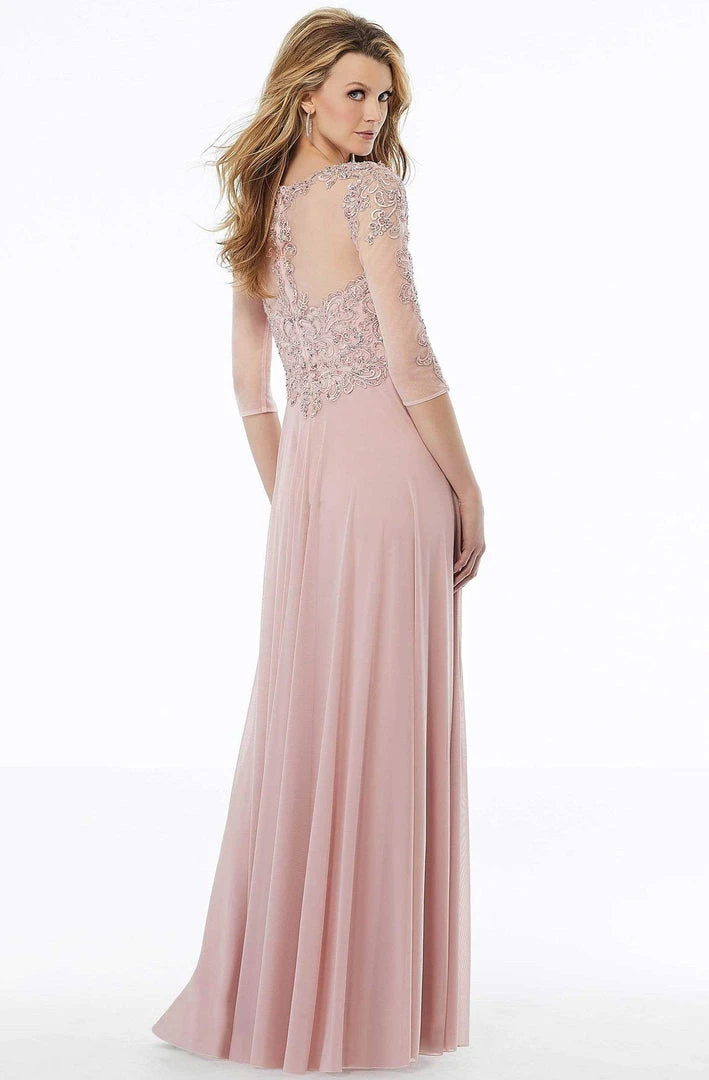 MGNY By Mori Lee - 72120 Embroidered V-neck A-line Dress 4 MGNY By Mori Lee - 72120 Embroidered V-neck A-line Dress