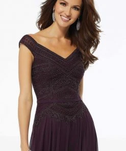 MGNY By Mori Lee - 72134 Embroidered Off-Shoulder A-line Gown 9 MGNY By Mori Lee - 72134 Embroidered Off-Shoulder A-line Gown