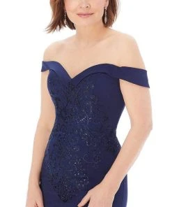 MGNY By Mori Lee - 72207 Off Shoulder Beaded Appliqued Mermaid Gown 9 MGNY By Mori Lee - 72207 Off Shoulder Beaded Appliqued Mermaid Gown