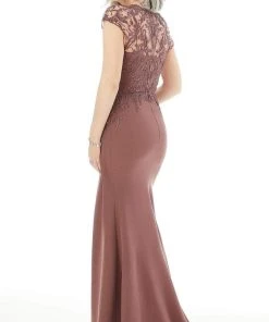 MGNY By Mori Lee - 72210 Beaded Lace Appliqued Mermaid Gown With Slit 7 MGNY By Mori Lee - 72210 Beaded Lace Appliqued Mermaid Gown With Slit