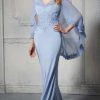 MGNY By Mori Lee - 72401 Capelet Sheath Evening Dress