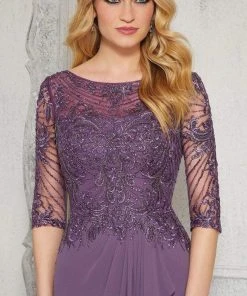 MGNY By Mori Lee - 72412 Illusion Bateau A-Line Evening Dress 10 MGNY By Mori Lee - 72412 Illusion Bateau A-Line Evening Dress