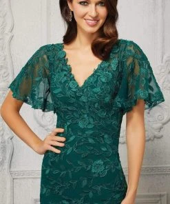 MGNY By Mori Lee - 72413 V-Neck Embroidered Evening Dress 11 MGNY By Mori Lee - 72413 V-Neck Embroidered Evening Dress