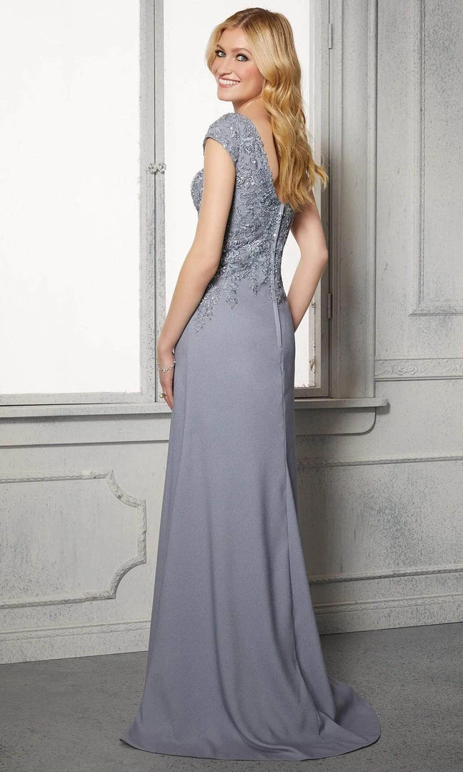 MGNY By Mori Lee - 72421 Cap Sleeves A-Line Evening Dress 4 MGNY By Mori Lee - 72421 Cap Sleeves A-Line Evening Dress