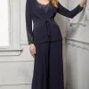 MGNY By Mori Lee - 72427 Scoop Long Sleeves Pant Suit 2 MGNY By Mori Lee - 72427 Scoop Long Sleeves Pant Suit