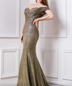 MNM COUTURE - F7541 Beaded Off-Shoulder Mermaid Dress 8 MNM COUTURE - F7541 Beaded Off-Shoulder Mermaid Dress