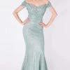 MNM COUTURE - F7542 Embellished Off-Shoulder Trumpet Dress 1 MNM COUTURE - F7542 Embellished Off-Shoulder Trumpet Dress