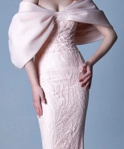 MNM COUTURE - G1103 Caped Off-Shoulder Mermaid Gown 9 MNM COUTURE - G1103 Caped Off-Shoulder Mermaid Gown