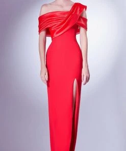 MNM Couture G1346 - Sash Ornate Evening Gown