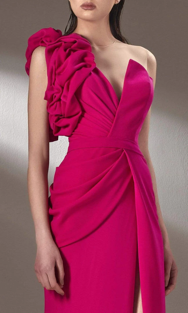 MNM COUTURE - K3904 Asymmetrical A-Line Evening Dress 5 MNM COUTURE - K3904 Asymmetrical A-Line Evening Dress