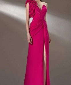 MNM COUTURE - K3904 Asymmetrical A-Line Evening Dress