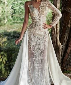 MNM Couture K3919 - Jeweled Overskirt Evening Gown