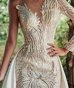 MNM Couture K3919 - Jeweled Overskirt Evening Gown