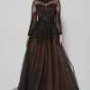 MNM Couture - N0353 Beaded Illusion High Neckline Evening Gown 2 MNM Couture - N0353 Beaded Illusion High Neckline Evening Gown