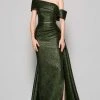 MNM Couture - N0356 Asymmetric Off-Shoulder Drape Train Evening Gown 2 MNM Couture - N0356 Asymmetric Off-Shoulder Drape Train Evening Gown