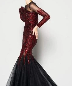 MNM COUTURE - N0362 Sequined Mermaid Creative Dress