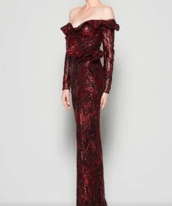 MNM COUTURE - N0363 Embellished Off-Shoulder Sheath Dress 7 MNM COUTURE - N0363 Embellished Off-Shoulder Sheath Dress