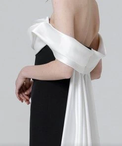 MNM COUTURE N0456 - Draped Off Shoulder Evening Dress 13 MNM COUTURE N0456 - Draped Off Shoulder Evening Dress