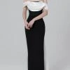 MNM COUTURE N0456 - Draped Off Shoulder Evening Dress 1 MNM COUTURE N0456 - Draped Off Shoulder Evening Dress