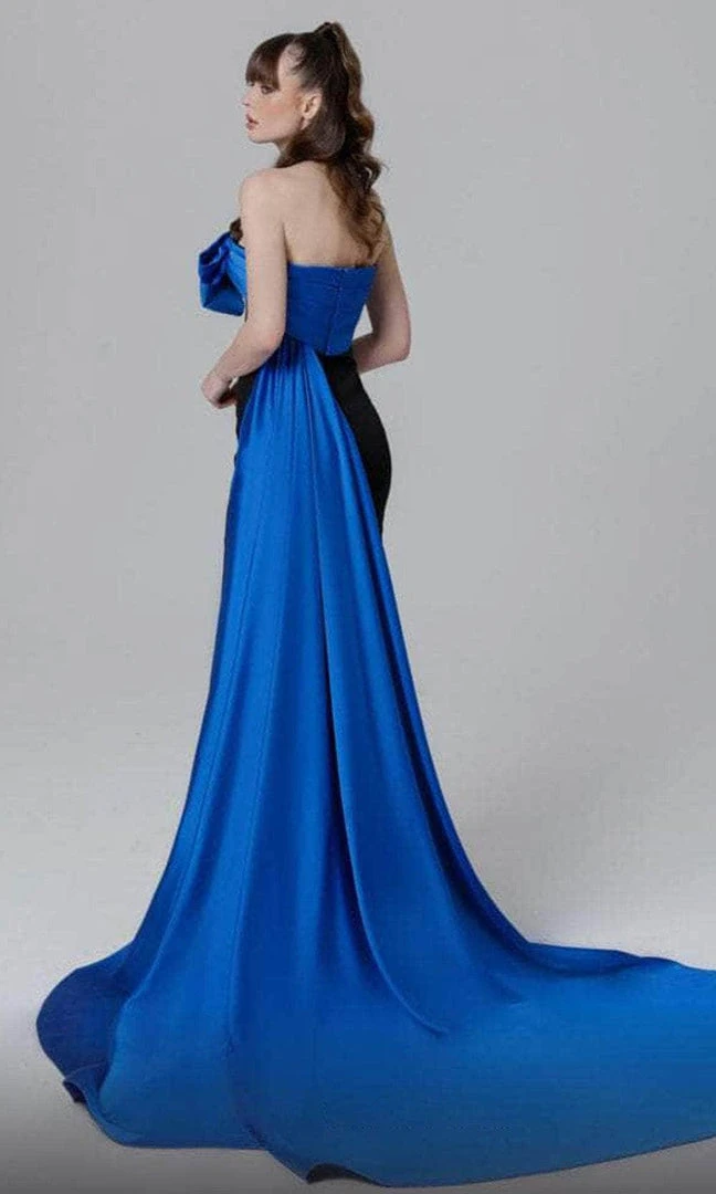 MNM COUTURE N0463 - Strapless Overskirt Evening Dress 4 MNM COUTURE N0463 - Strapless Overskirt Evening Dress