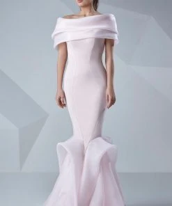 MNM Couture - Sleek Off-Shoulder Mermaid Dress G0620