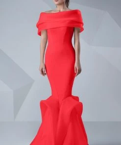 MNM Couture - Sleek Off-Shoulder Mermaid Dress G0620