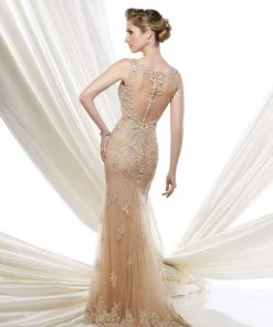 Mon Cheri 115D73 Sleeveless A-line Dress - 1 Pc Pewter In Size 8 Available