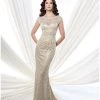 Mon Cheri - 215912 Cap Sleeve Illusion Lace Gown