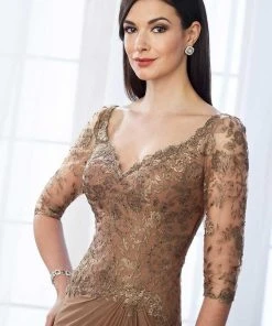 Mon Cheri 217646W Classy Lace And Mesh Gown 7 Mon Cheri 217646W Classy Lace And Mesh Gown