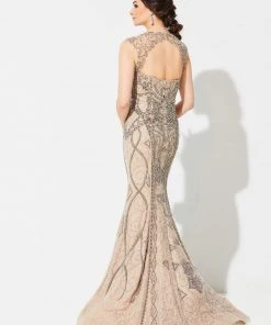 Mon Cheri - Beaded Sweetheart Mermaid Evening Dress 219D75 - 1 Pc Taupe In Size 18 Available 7 Mon Cheri - Beaded Sweetheart Mermaid Evening Dress 219D75 - 1 Pc Taupe In Size 18 Available