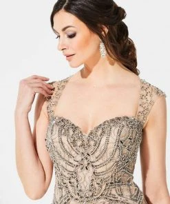 Mon Cheri - Beaded Sweetheart Mermaid Evening Dress 219D75 - 1 Pc Taupe In Size 18 Available 9 Mon Cheri - Beaded Sweetheart Mermaid Evening Dress 219D75 - 1 Pc Taupe In Size 18 Available