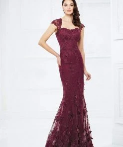 Mon Cheri Embroidered Lace Queen Anne Dress 217934 - 1 Pc Merlot In Size 12 Available 9 Mon Cheri Embroidered Lace Queen Anne Dress 217934 - 1 Pc Merlot In Size 12 Available