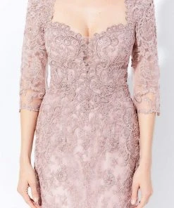 Ivonne D By Mon Cheri - Embroidered Queen Anne Evening Dress 120D05 - 2 Pcs Deep Ocean In Size 8 And 14 Available 10 Ivonne D By Mon Cheri - Embroidered Queen Anne Evening Dress 120D05 - 2 Pcs Deep Ocean In Size 8 And 14 Available