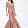 Mon Cheri - Illusion Bateau Mermaid Evening Dress 118988 - 1 Pc Butterscotch In Size 20 Available 2 Mon Cheri - Illusion Bateau Mermaid Evening Dress 118988 - 1 Pc Butterscotch In Size 20 Available