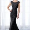 Mon Cheri Lace Bateau Neck Mermaid Dress 217644 - 1 Pc Black In Size 6 Available