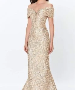 Mon Cheri - Off-Shoulder Trumpet Evening Dress 119955