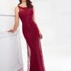 Mon Cheri Sleeveless Embroidered Tulle Gown 118963