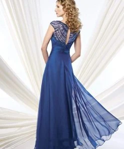 Mon Cheri Two Tone Chiffon A-line Dress 215908