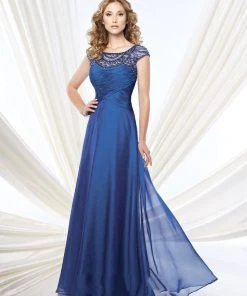 Mon Cheri Two Tone Chiffon A-line Dress 215908