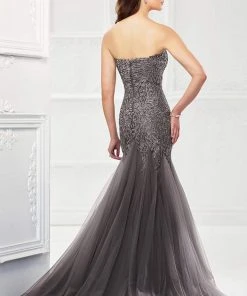 Montage By Mon Cheri - 118964 Strapless Tulle Trumpet Gown