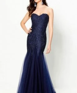 Montage By Mon Cheri - 118964 Strapless Tulle Trumpet Gown