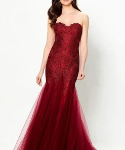 Montage By Mon Cheri - 118964 Strapless Tulle Trumpet Gown
