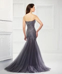 Montage By Mon Cheri - 118964W Beaded Lace Sweetheart Dress