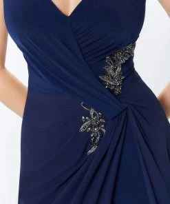 Montage By Mon Cheri - 119936 Shirr-Front Overskirt Jumpsuit